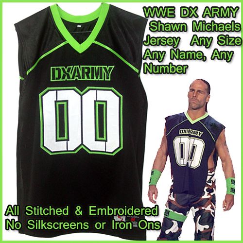 WWE D Generation DX Army Triple H Shawn Michaels Jersey