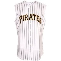 Pittsburgh Pirates Authentic Style Sleeveless White Pinstriped Jersey
