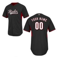 Cincinnati Reds Authentic Style Personalized BP Black Jersey