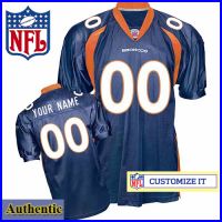 Denver Broncos Customized Authentic Home Blue Jersey (Pick A Player)