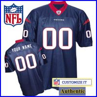 Houston Texans RBK Style Authentic Home Blue Youth Jersey