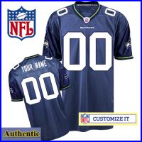 Seattle Seahawks RBK Style Authentic Home Blue Youth Jersey